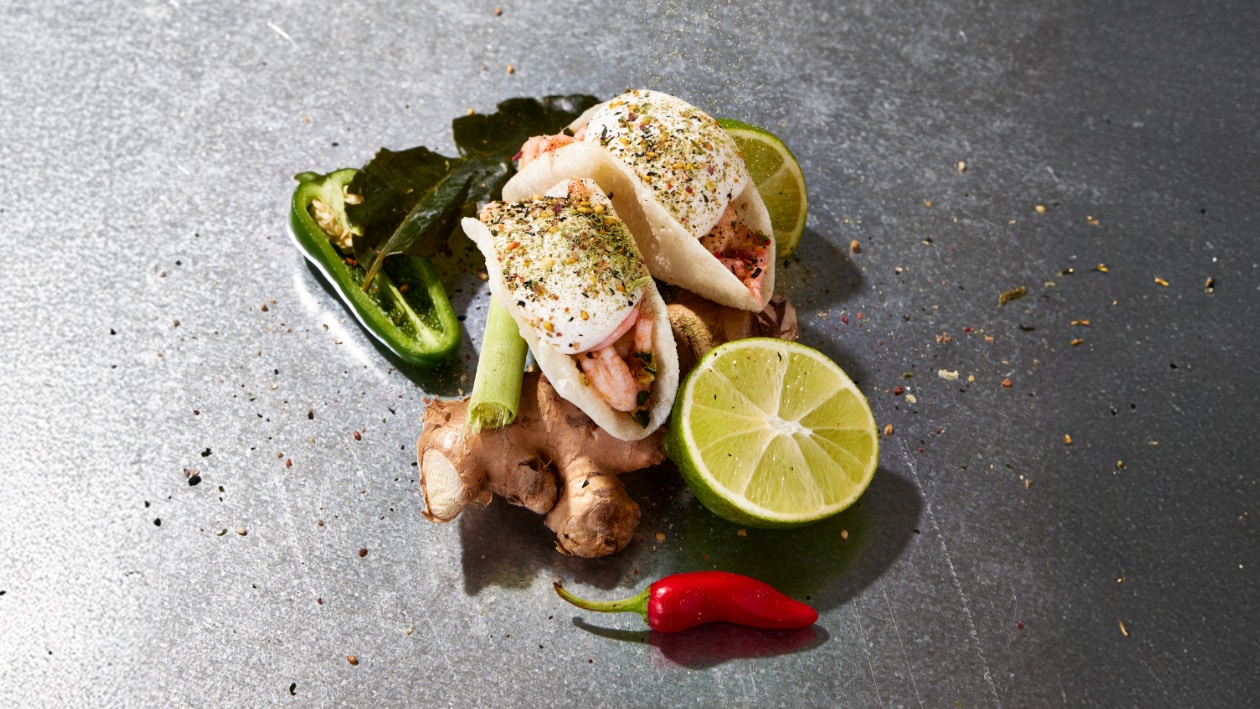 Asian Skagen Gyoza Tacos